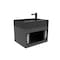 Castello Usa Amazon 24-inch Black Vanity Set with Black Top and Black Handles CB-MC-24BLK-BL-2056-BL - alternate 8